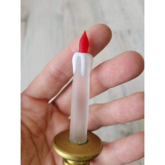 Vintage clear glass clip ornament Xmas tree - Picture 5 of 6